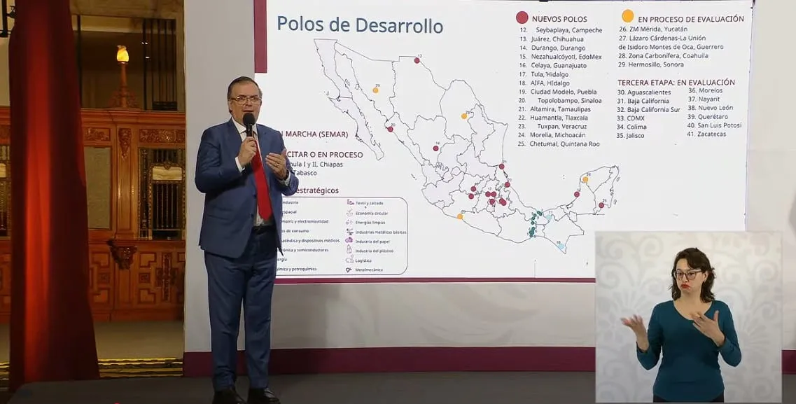 Ebrard anuncia nuevos Polos de Desarrollo para el Bienestar