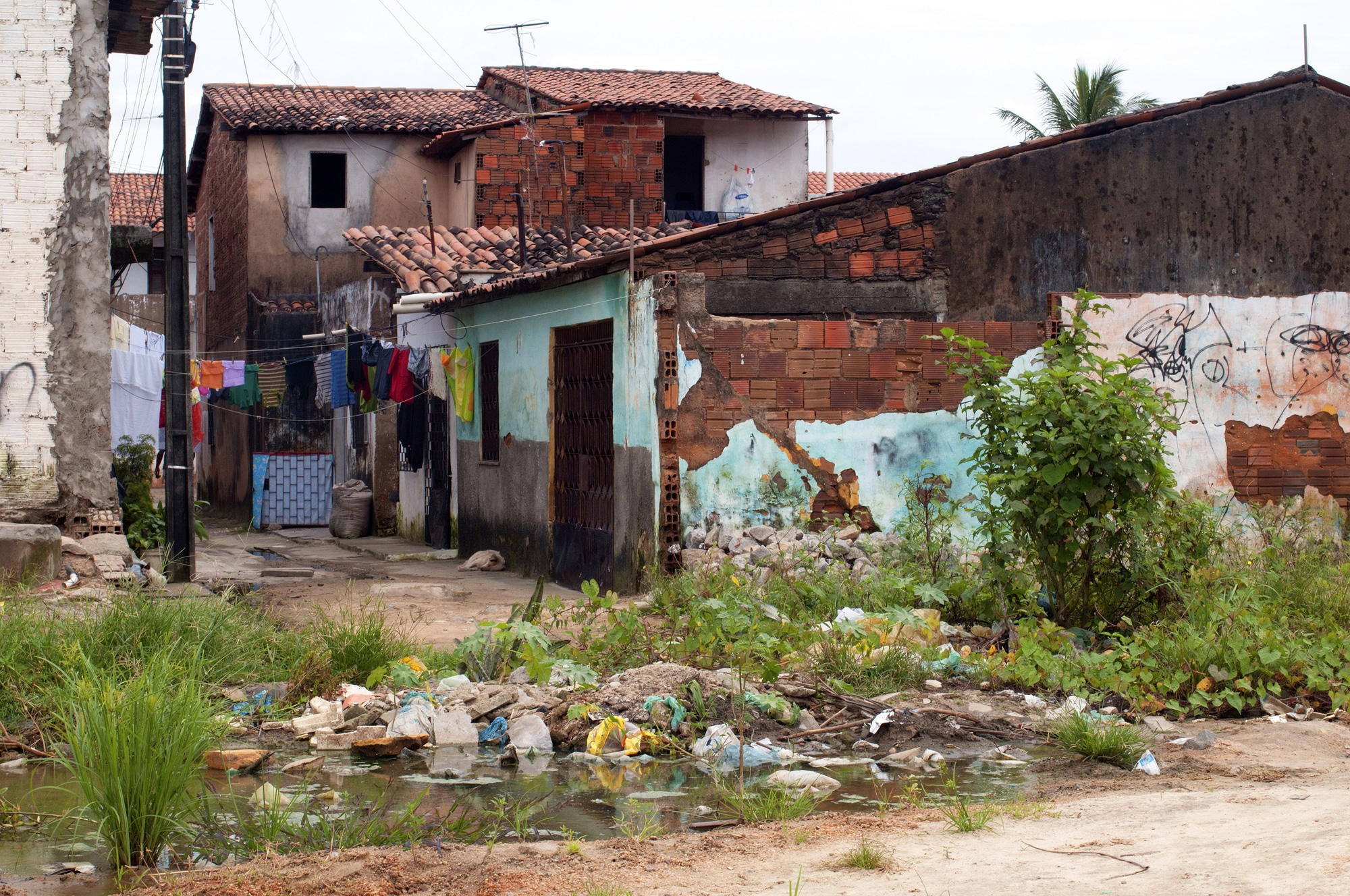 Suburbio en Fortaleza, Brasil. Depositphotos