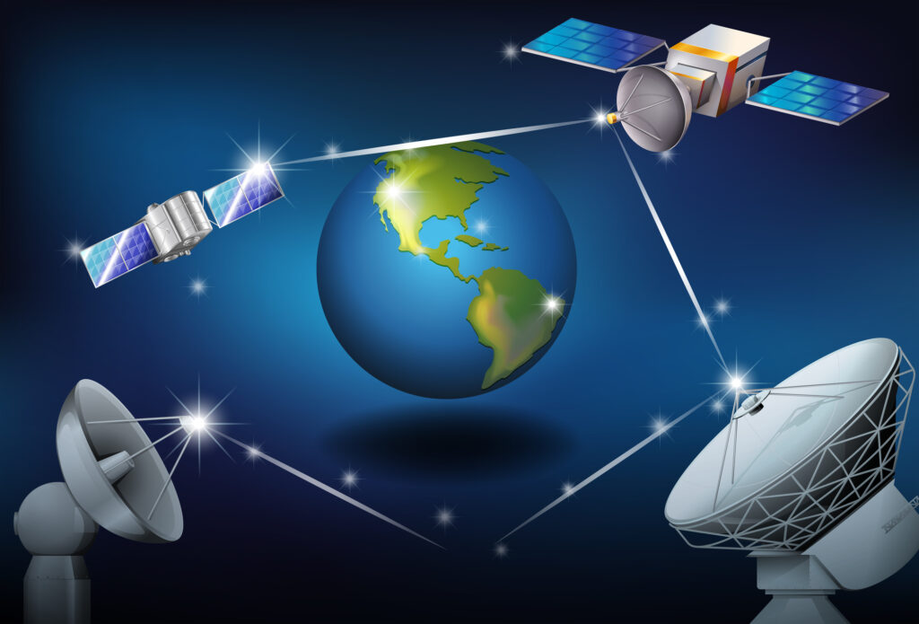 Satellites surrounding, Depositphotos