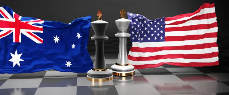 Banderas de Australia y Estados Unidos, Depositphotos