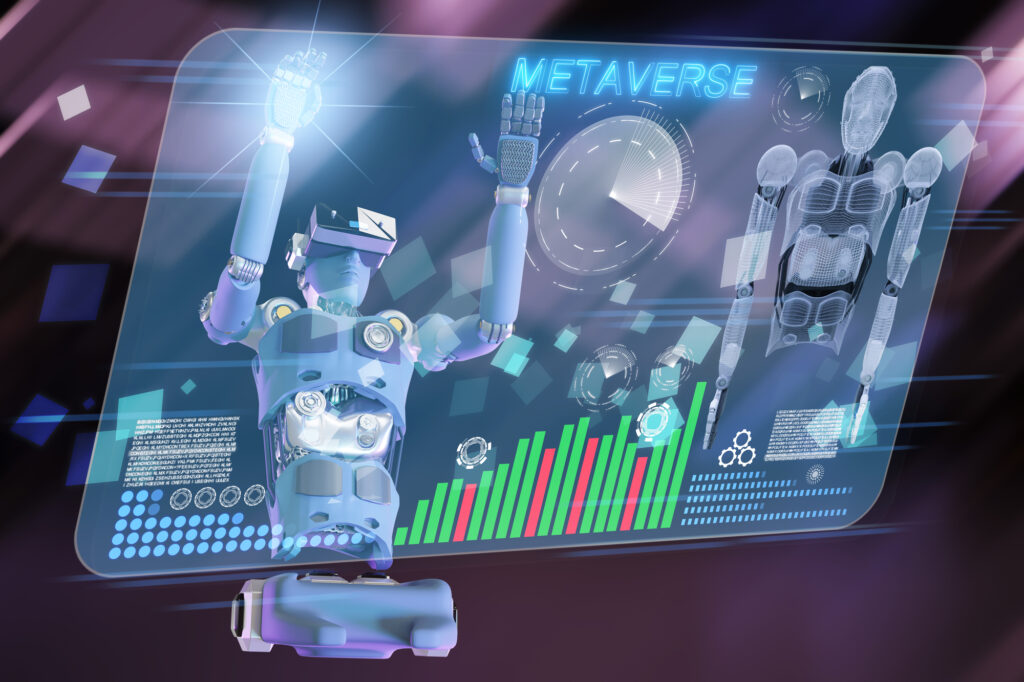 Robot metaverse VR avatar reality game virtual reality of people, Depositphotos - Petróleo y Energía Robot metaverse VR avatar reality game virtual reality of people, Depositphotos