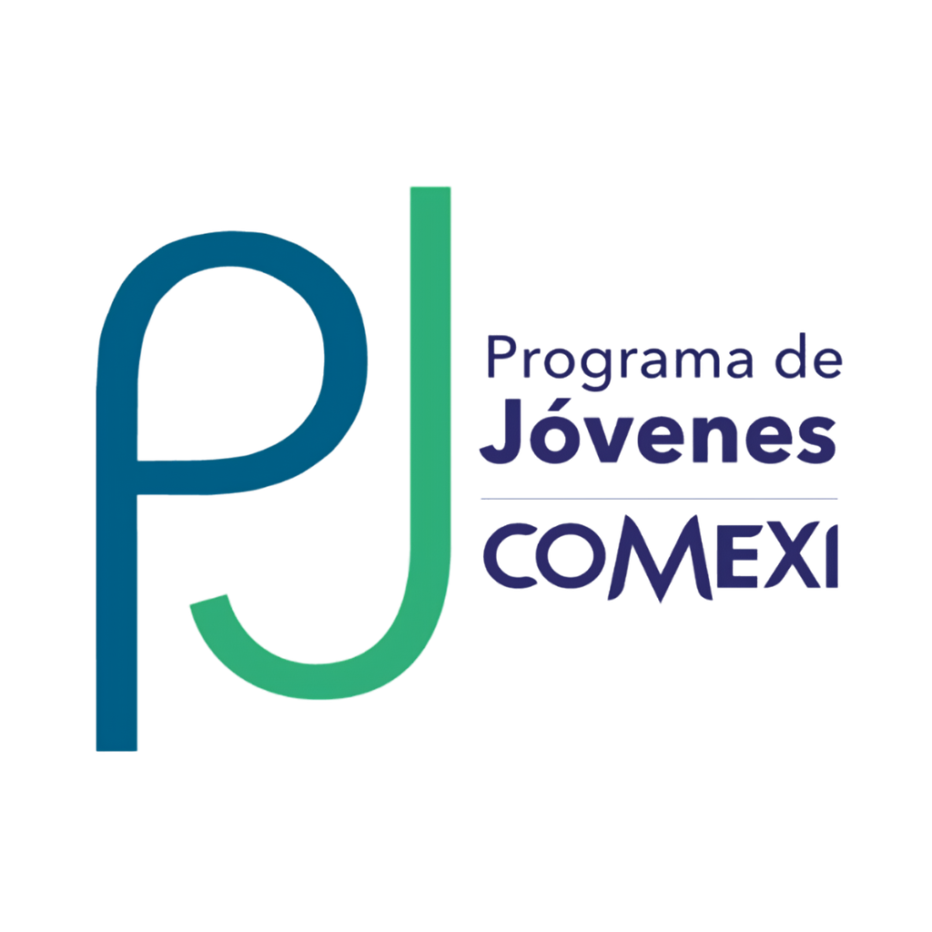 LOGO PJCOMEXI - Petróleo y Energía Logo for'Programa de Jóvenes' featuring a blue curved 'P' shape and a green vertical bar.